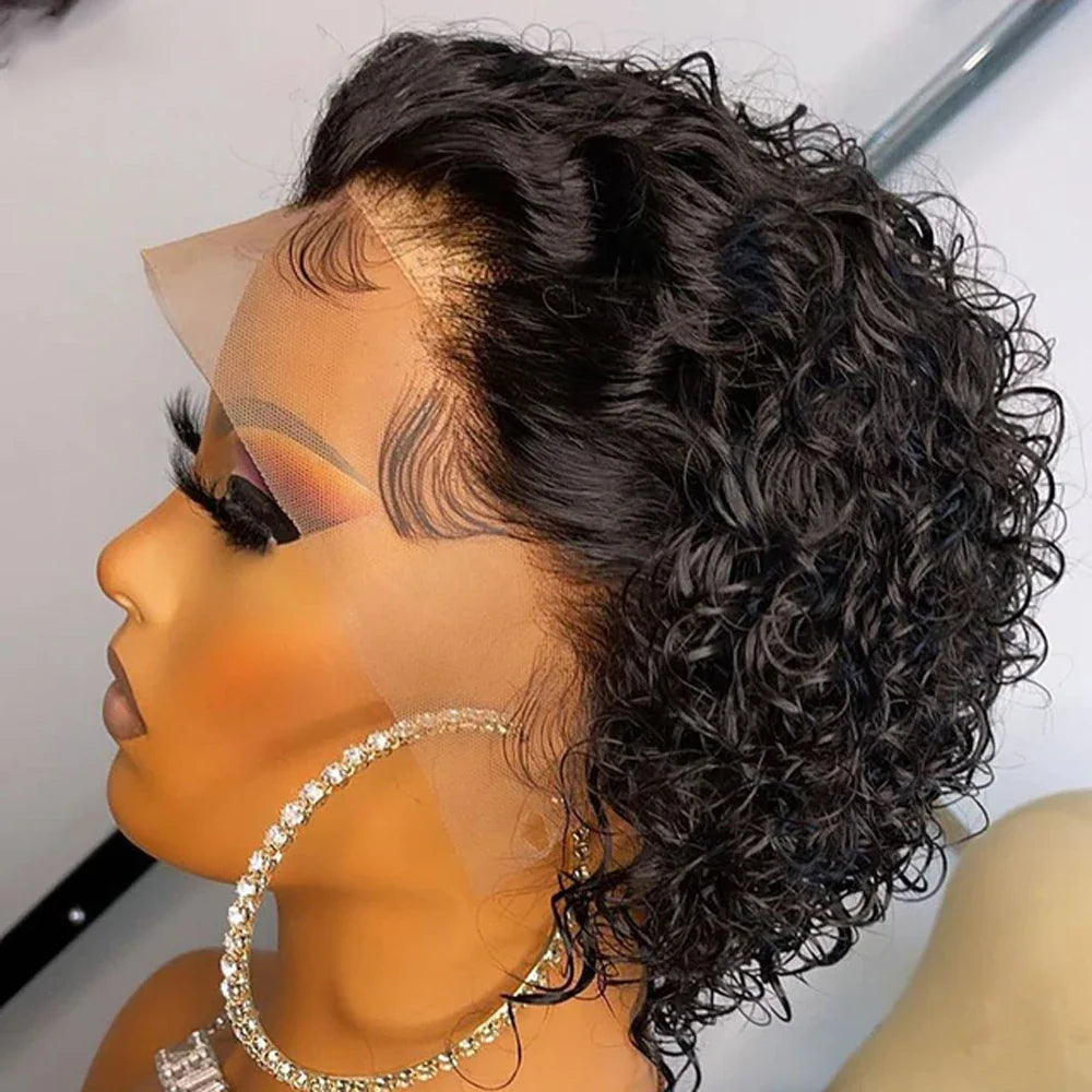 Pixie Cut Human Hair Lace Front Wig for Women-5