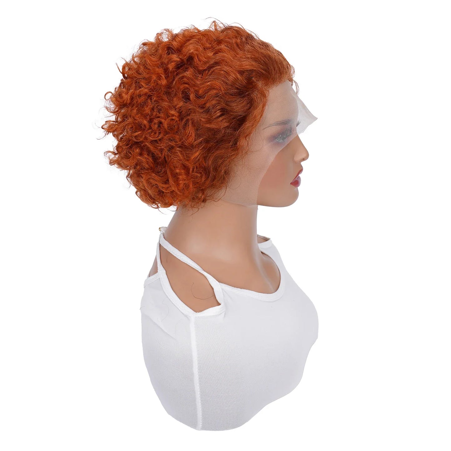 Pixie Cut Wig Human Hair Curly Lace Front-2