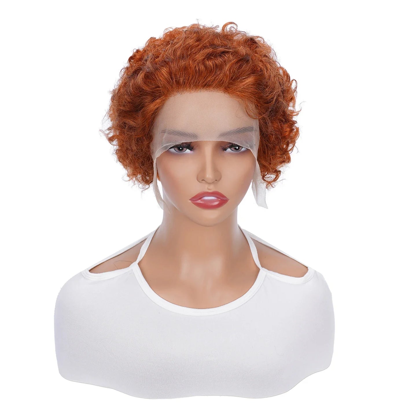 Pixie Cut Wig Human Hair Curly Lace Front-3
