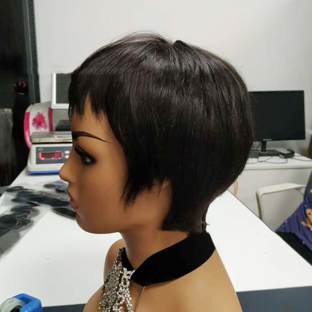 Short Straight Brazilian Human Hair Wig-2