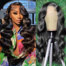 Premium HD Body Wave Lace Front Wigs for Black Women - Glueless, Pre-Plucked 10A Human Hair, 180 Density, 34 Inch, 13X6 Lace Front Design