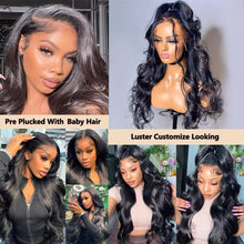 28-Inch 13X6 Full Lace Frontal Wig - 12A Brazilian Virgin Human Hair Body Wave with HD Transparent Lace, Pre-Plucked Hairline, and Pre-Bleached Tiny Knots