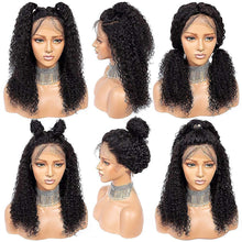 20-Inch Curly Lace Front Wig - 13x4 Human Hair Free Part Wig for Black Women, Natural Color, Pre-Plucked with Baby Hair