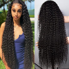 20-Inch Curly Lace Front Wig - 13x4 Human Hair Free Part Wig for Black Women, Natural Color, Pre-Plucked with Baby Hair