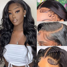 13X4 Lace Front Human Hair Wigs - Body Wave, Glueless Brazilian, 150% Density, Pre-Plucked with Bleached Knots and Baby Hair, 20 Inch for Black Women
