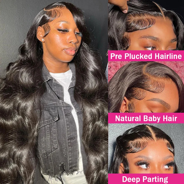Body Wave Human Hair Wigs 13X4 Hd Lace Front Human Hair Wig 100% Human Hair Wigs Pre Plucked Bleached Knots Wigs Human Hair
