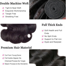 12A Bundles Human Hair Body Wave 24 24 26 26 Inch Human Hair Bundles Unprocessed Brazilian Virgin Hair Body Wave Bundles Human Hair 4 Bundle Human Hair Extensions Human Hair Natural Black