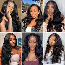 18-Inch Pre-Plucked HD Lace Front Body Wave Wig - 180 Density Brazilian Virgin Human Hair, Glueless, Natural Black for Women