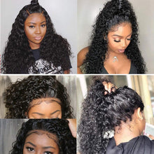 20-Inch Curly Lace Front Wig - 13x4 Human Hair Free Part Wig for Black Women, Natural Color, Pre-Plucked with Baby Hair