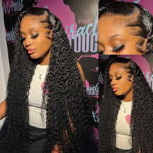 40-Inch Human Hair Deep Wave Frontal Wig with 13X4 and 13X6 HD Lace, Brazilian Water Wave 5X5 HD Lace Closure Wig