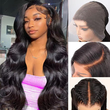 28-Inch 13X6 Full Lace Frontal Wig - 12A Brazilian Virgin Human Hair Body Wave with HD Transparent Lace, Pre-Plucked Hairline, and Pre-Bleached Tiny Knots
