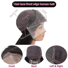 34-Inch Human Hair Lace Front Wig, 200 Density, 13x4 HD Pre-Plucked, Glueless, Straight, Natural Color for Women