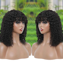 Curly Human Hair Wigs For Women 100% Human Hair Bob Wig Kinky Curly Wig With Bangs Perruque Cheveux Humain Full Machine Made Wig Neomi’ Tress and Trend