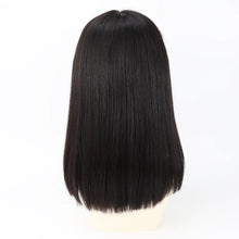 14“ Human Hair Wig for Women 6X6” Silk Top with PU Around Bob Hair with Bangs Soft Breathable Natural Scalp Free Part Neomi’ Tress and Trend