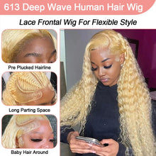 613 Blonde HD Lace Frontal Wig 13x4 13×6 Deep Wave Lace Front Human Hair Wig Colored Curly Wigs Water Wave Wigs For Women ﻿ ﻿ Neomi’ Tress and Trend