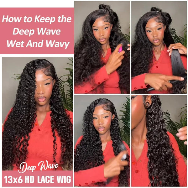 13x6 Human Hair Wig HD Lace Frontal Human Hair Wigs For Women 30 36 Inch Loose Deep Wave Curly Brazilian 13x4 Lace Front Wigs Neomi’ Tress and Trend