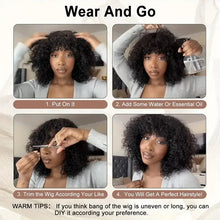 Curly Human Hair Wigs For Women 100% Human Hair Bob Wig Kinky Curly Wig With Bangs Perruque Cheveux Humain Full Machine Made Wig Neomi’ Tress and Trend