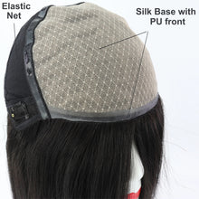 14“ Human Hair Wig for Women 6X6” Silk Top with PU Around Bob Hair with Bangs Soft Breathable Natural Scalp Free Part Neomi’ Tress and Trend
