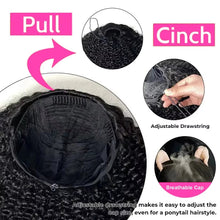 Kinky Curly Human Hair Wig 3 IN 1 Half Wigs Human Hair 250% Density Full Machine Made Clip-in With Drawstring Seamless Neomi’ Tress and Trend