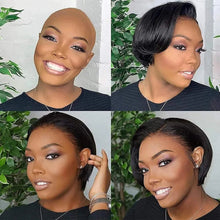 Human Hair 13X2 Wigs Short Pixie Cut Wigs Straight Bob HDTransparent Lace Frontal Wigs For Black Women 250Density Perruque Cheap Neomi’ Tress and Trend