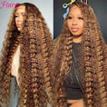 30 36 Inch Curly Highlight Wig Human Hair Honey Blonde 13x4 Lace Front Deep Wave 13x6 Hd Lace Frontal Wig Brazilian For Women Naomi’ Tress and Trend