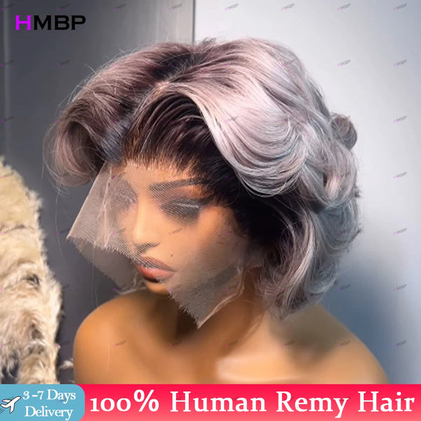 Roote Glueless Lace Frontal Wigs Human Hair Ready To Wear Body Wave 13×4 HD Lace Frontal Wigs Short Bob Brazilian Hair For Women Neomi’ Tress and Trend