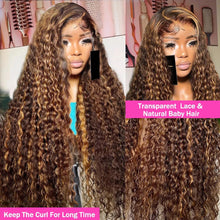 30 36 Inch Curly Highlight Wig Human Hair Honey Blonde 13x4 Lace Front Deep Wave 13x6 Hd Lace Frontal Wig Brazilian For Women Naomi’ Tress and Trend