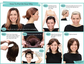 100% Human Hair Wig With Bangs Brazilian Straight Bangs Bob Wigs Full Machine Made Wig For Women Short Bob Wigs Neomi’ Tress and Trend