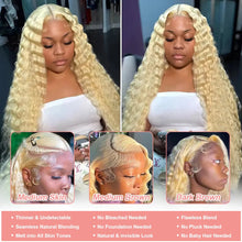 613 Blonde HD Lace Frontal Wig 13x4 13×6 Deep Wave Lace Front Human Hair Wig Colored Curly Wigs Water Wave Wigs For Women ﻿ ﻿ Neomi’ Tress and Trend