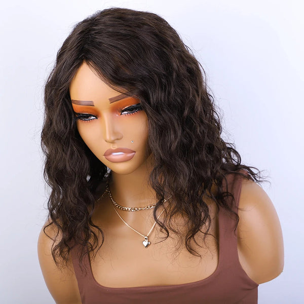 Top Human Hair Wigs Short Pixie Cut Natural Brown Multi Parting 100% Real Human Hair Wigs Perruques Cheveux Humains High Quality Neomi’ Tress and Trend
