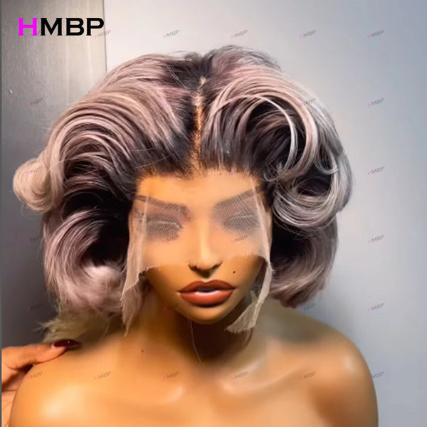 Roote Glueless Lace Frontal Wigs Human Hair Ready To Wear Body Wave 13×4 HD Lace Frontal Wigs Short Bob Brazilian Hair For Women Neomi’ Tress and Trend