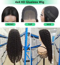 Water Wave Glueless Wig Pre-Cut Lace Wig 180% Pre-Plucked Natural Wave Wear Go Glueless Curly Human Hair Wigs For Women Neomi’ Tress and Trend
