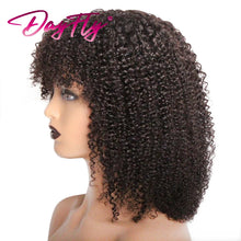 Human Hair Curly Wig With Bangs Natural Brazilian Hair Wigs For Women Short Curly Bob Wigs With Fringe 180% D Full Machine Wigs Neomi’ Tress and Trend