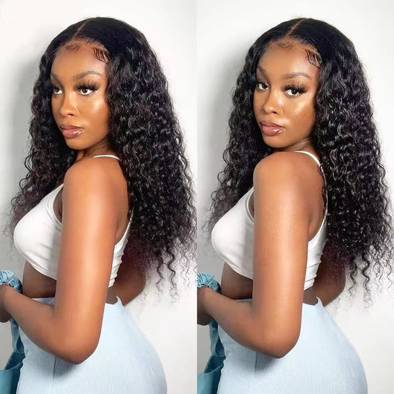 Water Wave Glueless Wig Pre-Cut Lace Wig 180% Pre-Plucked Natural Wave Wear Go Glueless Curly Human Hair Wigs For Women Neomi’ Tress and Trend
