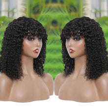 Curly Human Hair Wigs For Women Human Hair Bob Wig Kinky Curly Wig With Bangs Perruque Cheveux Humain Full Machine Made Wig Neomi’ Tress and Trend