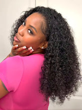 Kinky Curly Human Hair Wig 3 IN 1 Half Wigs Human Hair 250% Density Full Machine Made Clip-in With Drawstring Seamless Neomi’ Tress and Trend