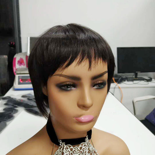 Short Straight Brazilian Human Hair Wig-1