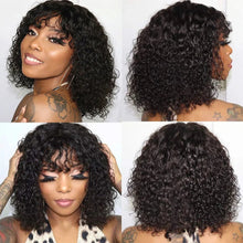 Curly Human Hair Wigs For Women Human Hair Bob Wig Kinky Curly Wig With Bangs Perruque Cheveux Humain Full Machine Made Wig Neomi’ Tress and Trend