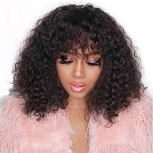 Curly Human Hair Wigs For Women Human Hair Bob Wig Kinky Curly Wig With Bangs Perruque Cheveux Humain Full Machine Made Wig Neomi’ Tress and Trend