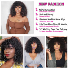 Curly Human Hair Wigs For Women Human Hair Bob Wig Kinky Curly Wig With Bangs Perruque Cheveux Humain Full Machine Made Wig Neomi’ Tress and Trend