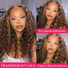 Jerry Curly Human Hair Wig with Highlight P4/30 T Closure, Glueless, Pre-Plucked and Pre-Cut Lace, 200% Density, 24 Inches, Featuring Elastic Band