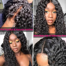 Brazilian Water Wave Curly Lace Front Wig - Glueless Human Hair Wig for Black Women, Pre-Plucked 150% Density, 13X4 Ear to Ear Lace Frontal, 20 Inch